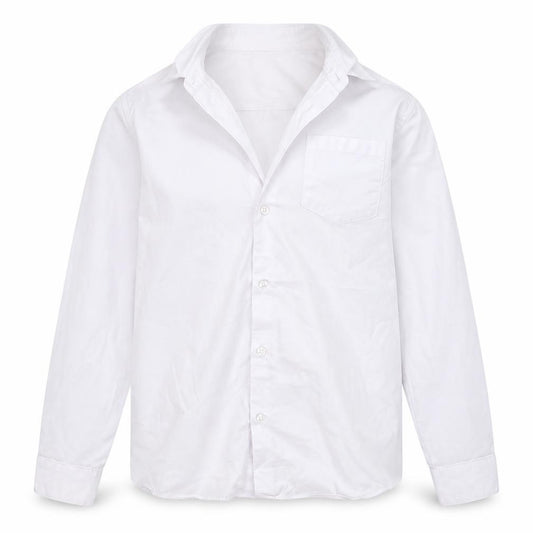 Front view of George boys’ white basic button-up, size 13-14, years
