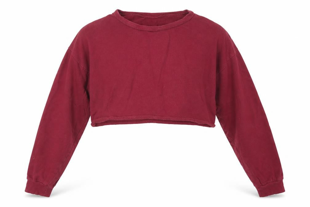 Front view of PRETTYLITTLETHING women’s red jumper, size UK 6, - cropped