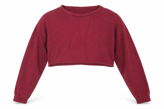 Front view of PRETTYLITTLETHING women’s red jumper, size UK 6, - cropped