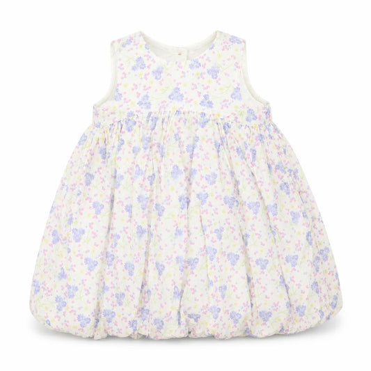 Front view of Mothercare Baby White Floral Fit & Flare, size 12-18, Months