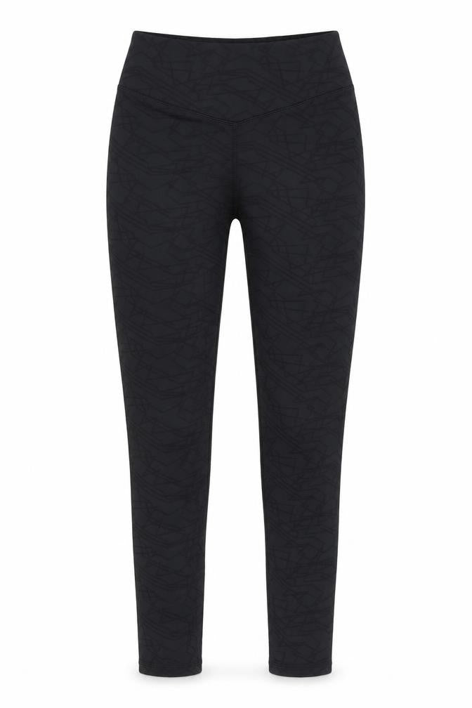 boux sport Womens Black Geometric  Jegging Leggings Size 6 L27 in - Stretch waistband/legging