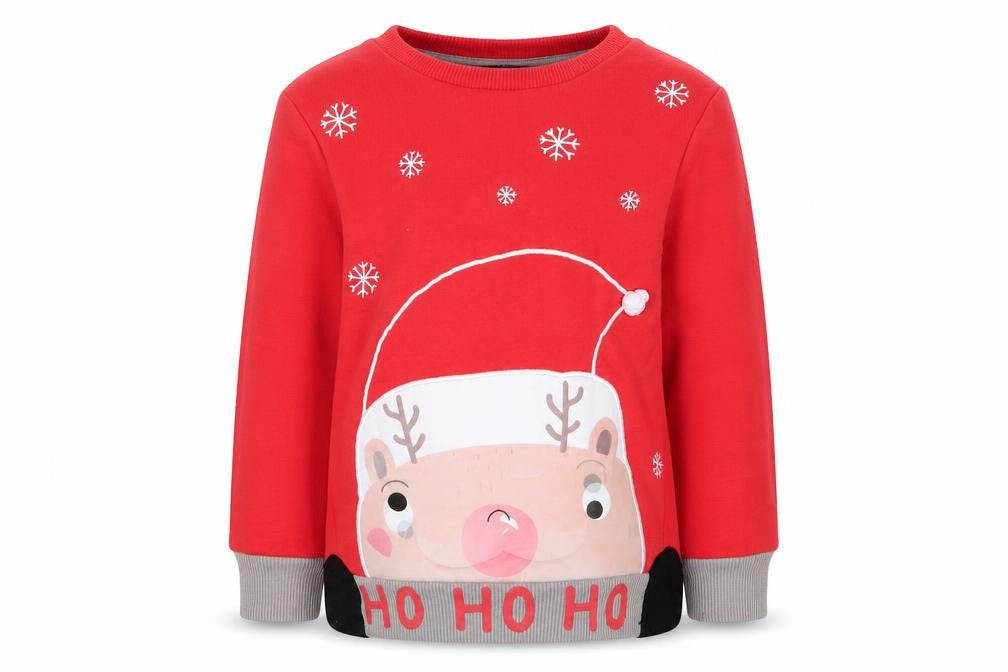 Asda George Girls Red   Pullover Jumper Size 2-3 Years  - christmas