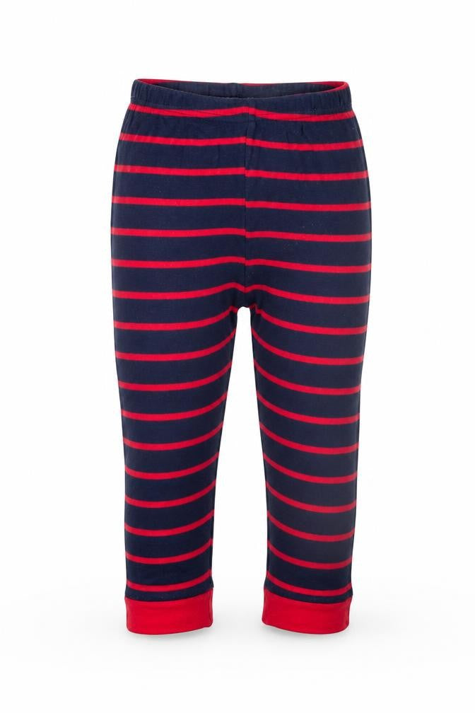 Front view of Primark boys’ multicoloured striped jogger trousers, size 2, years