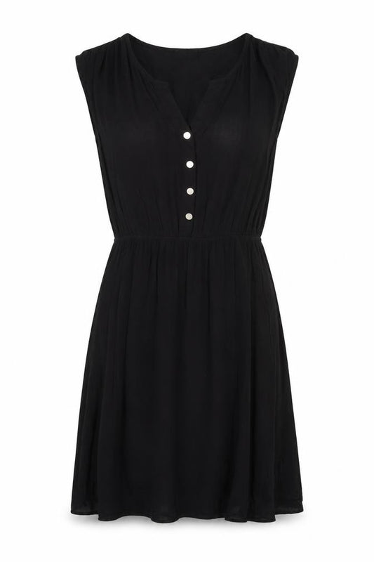 Front view of F&F women’s black fit & flare, size S
