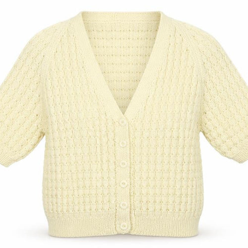 Preworn Womens White  Knit Cardigan Jumper Size 10