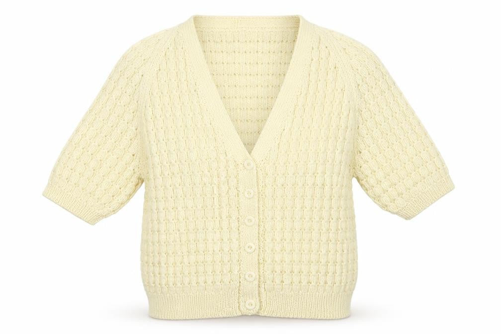 Preworn Womens White  Knit Cardigan Jumper Size 10