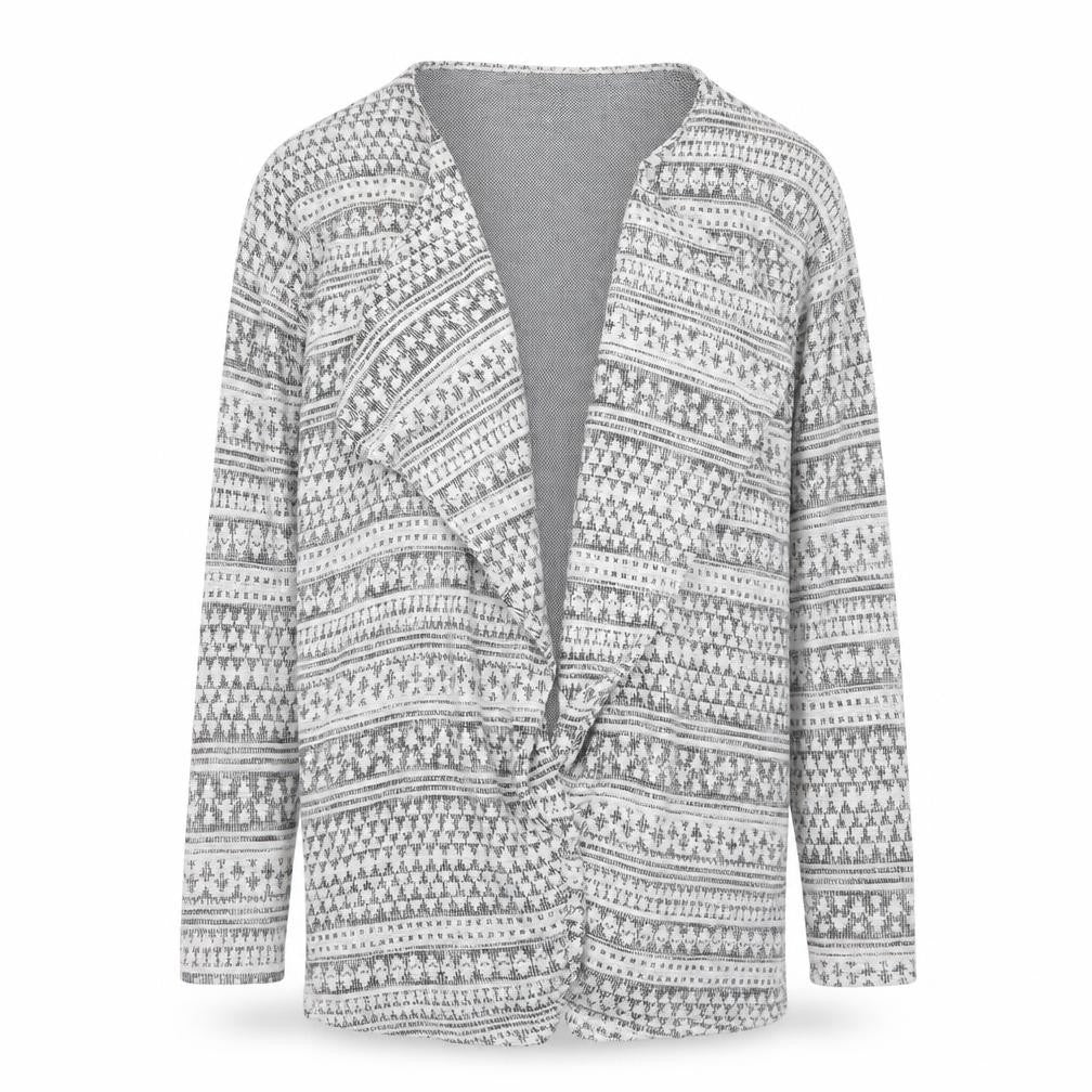 New Look Womens White Fair Isle  Cardigan Jumper Size 8
