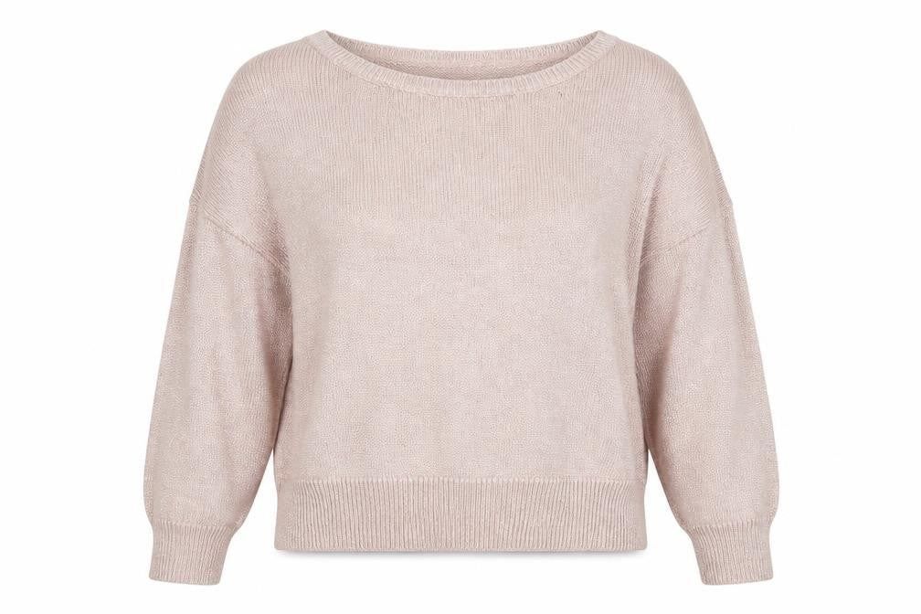 Front view of H&M women’s pink jumper, size L