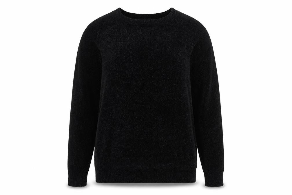 Front view of F&F women’s black jumper, size UK 12