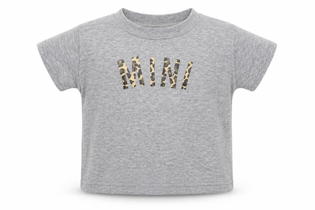 Front view of Preworn Baby Grey Basic T-Shirt, size 6-9, Months - Mini