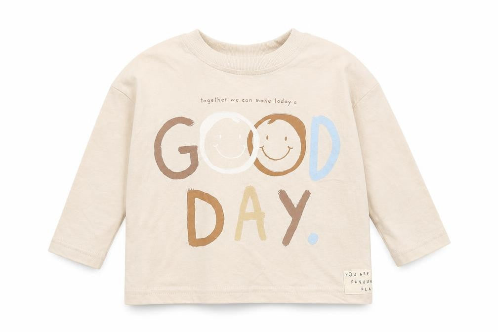 Front view of George Baby Brown Basic T-Shirt, size 12-18, Months - Good Day