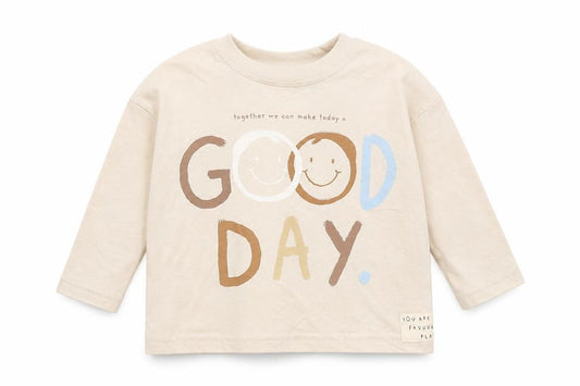 Front view of George Baby Brown Basic T-Shirt, size 12-18, Months - Good Day