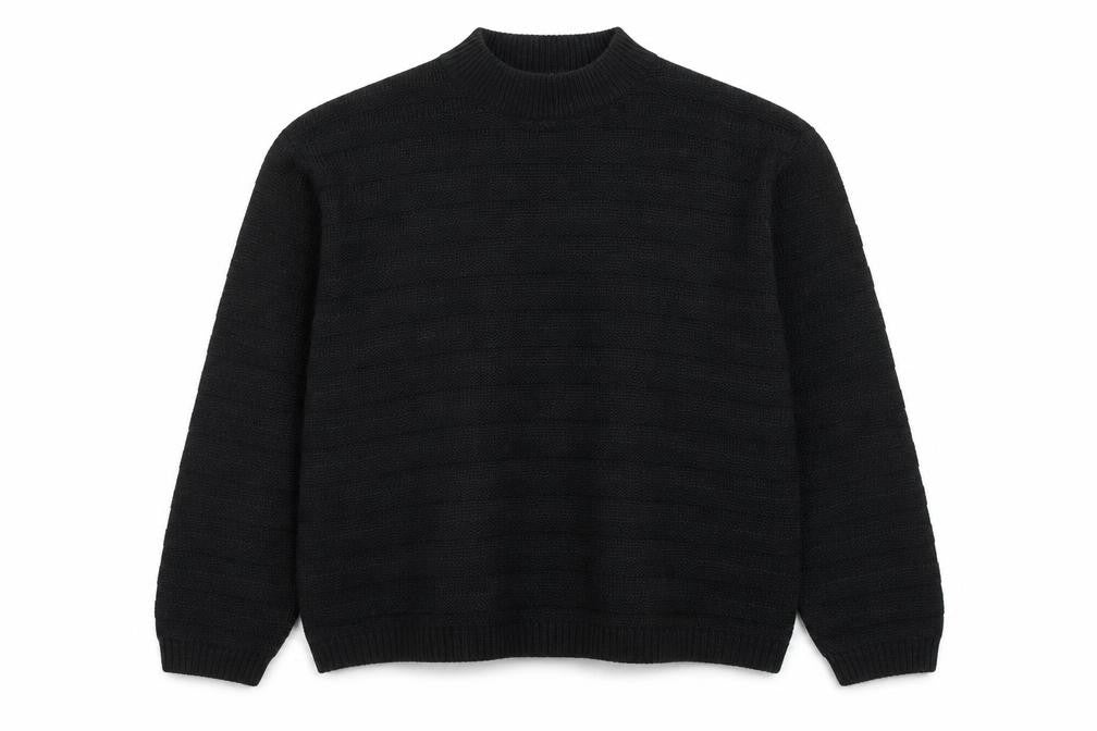 Front view of Pep&Co women’s black jumper, size UK 12