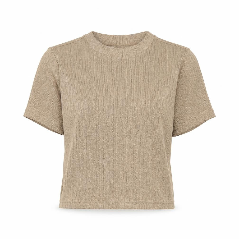 Front view of SHEIN women’s brown knit jumper, size S