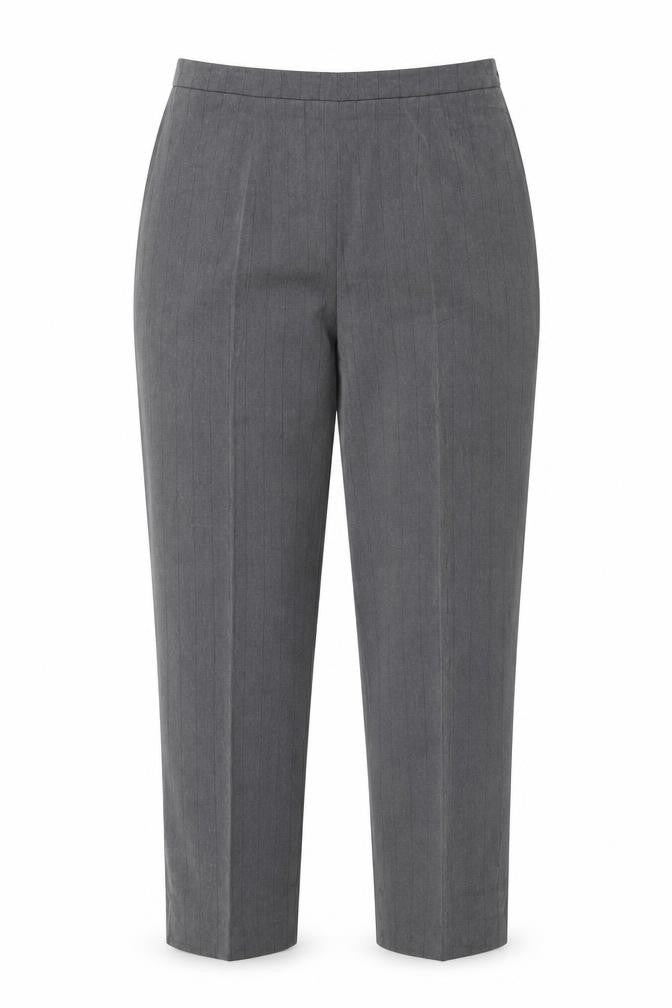 Preworn  Womens Grey Striped  Trousers  Size 12 L26 in