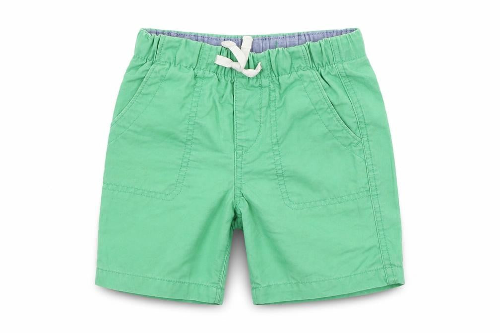 Front view of Gap boys’ green chino shorts, size 4, years