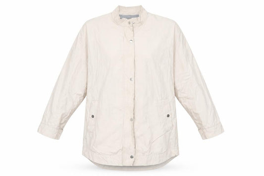 Front view of Astradivarius women’s beige jacket, size S