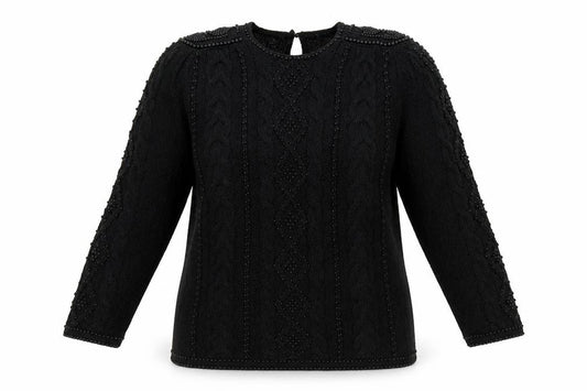 Front view of Magnolia women’s black jumper, size L