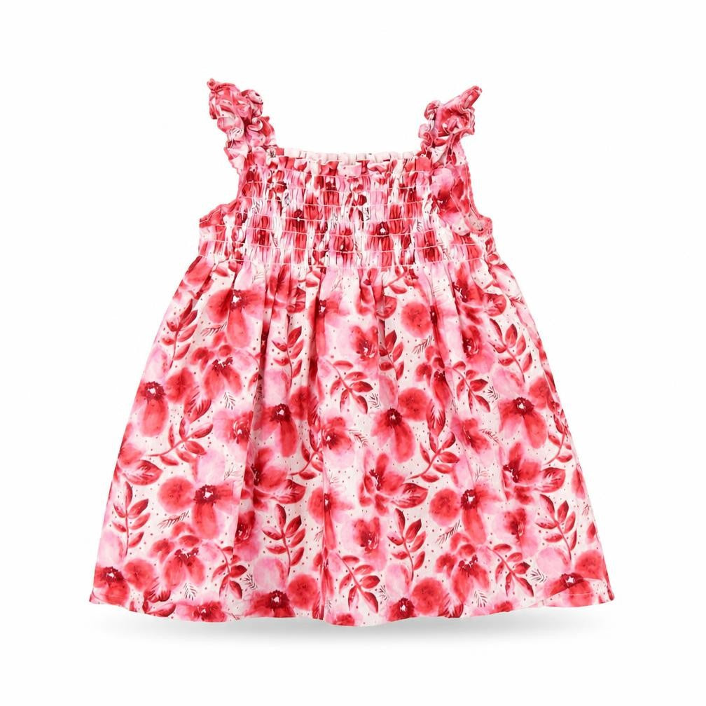Penelope Mack Baby Red Floral  Fit & Flare  Size 18 Months