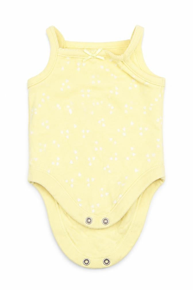 George Girls Yellow   Romper One-Piece Size Newborn  - Heart Print