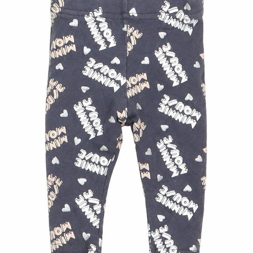 Disney at Primark Girls Blue Animal Print  Jogger Leggings Size Newborn  - Minnie Mouse