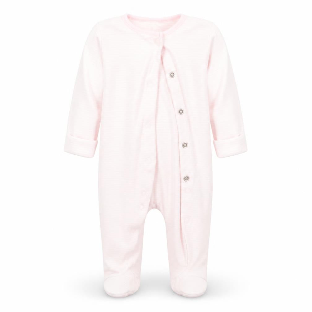 Florence and Fred Girls Pink Striped  Babygrow One-Piece Size 3-6 Months