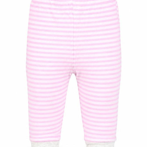 George Girls Pink Striped  Jogger Trousers Size 6-9 Months