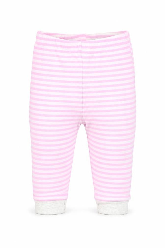 George Girls Pink Striped  Jogger Trousers Size 6-9 Months