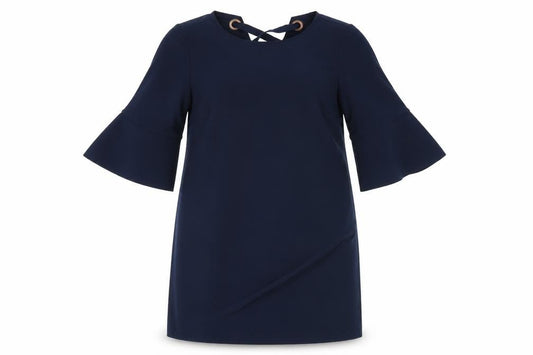 Front view of Atmosphere women’s blue a-line, size UK 12
