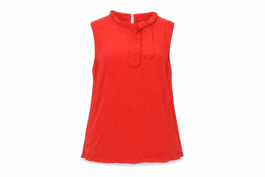 Front view of F&F women’s orange basic blouse, size UK 6