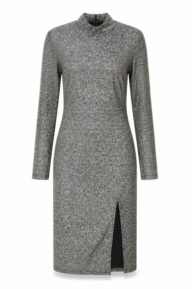 Topshop Womens Gold Polka Dot  Pencil Dress  Size 8