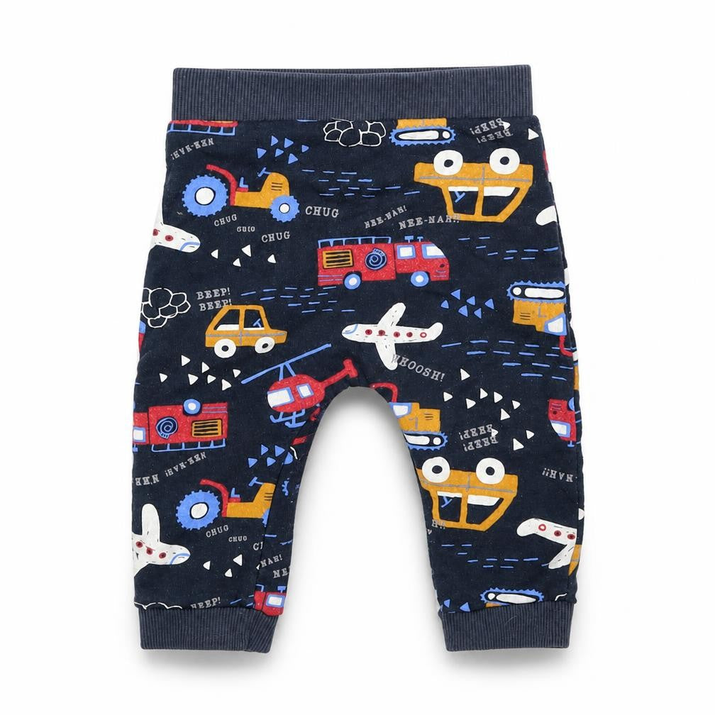 FRED&FLO Baby Blue Geometric   Trousers Size 6-9 Months