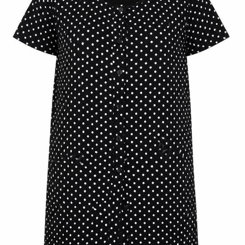 Boohoo Womens Black Polka Dot  Shirt Dress  Size 10