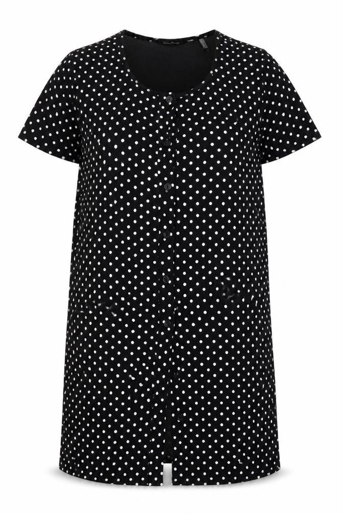 Boohoo Womens Black Polka Dot  Shirt Dress  Size 10
