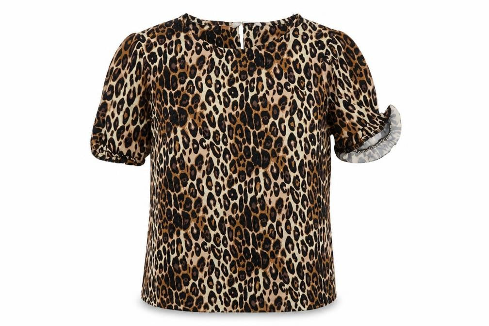 Tu Womens Multicoloured Animal Print  Basic Blouse Size 8
