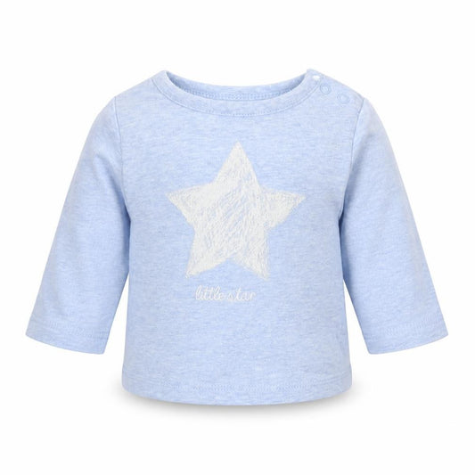 Front view of Next Baby Blue jumper, size 0-3, Months
