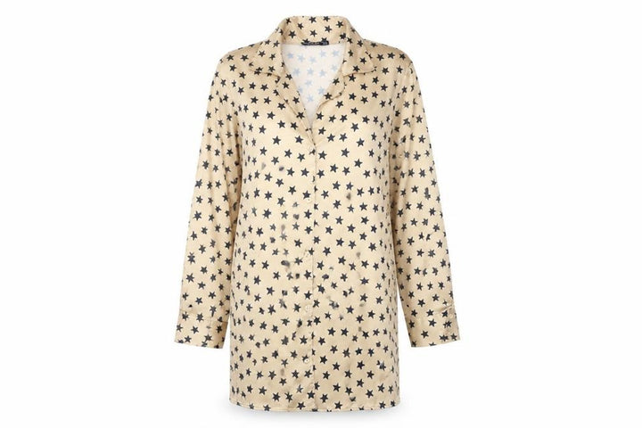 Nasty Gal Womens Gold Geometric Babydoll Nightshirt Size 14