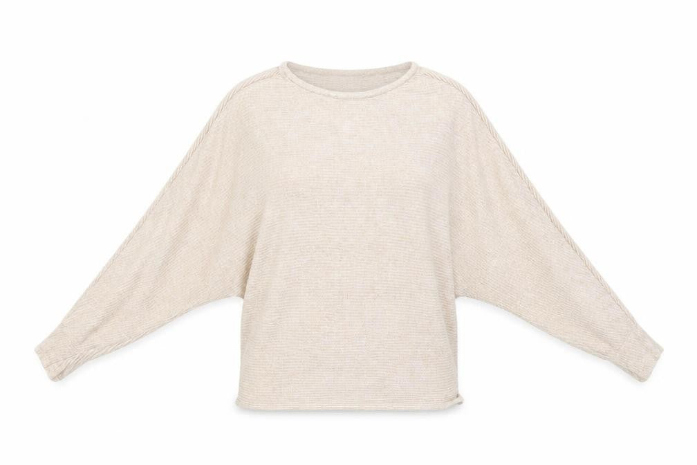 Front view of H&M women’s beige jumper, size XS
