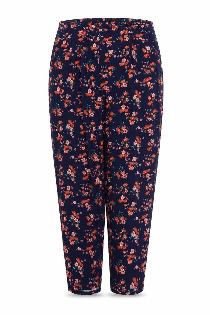 Monsoon Womens Blue Floral  Trousers  Size 8 L24 in