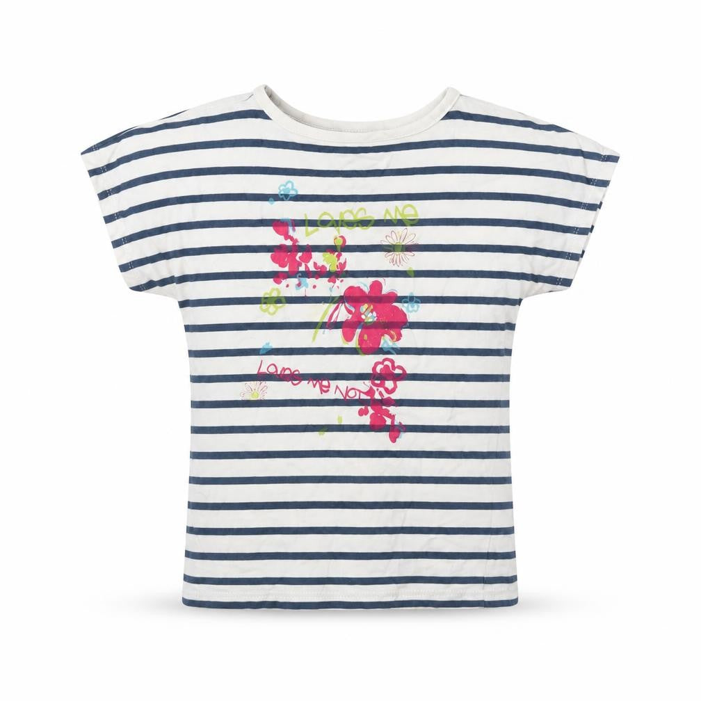 Front view of Orchestra girls’ blue spotted basic t-shirt, size 5, years