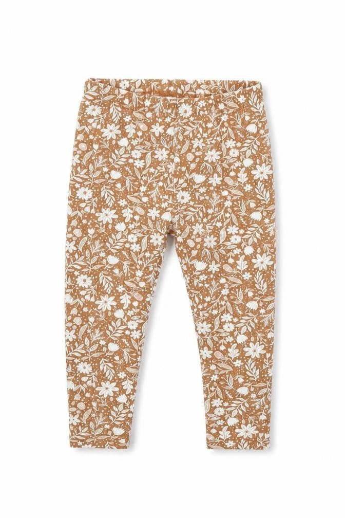 TU Girls Brown Floral  Capri Trousers Size 18 Months