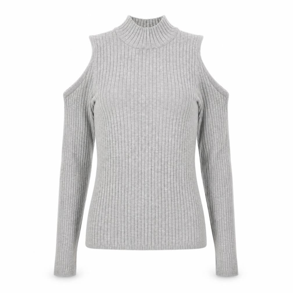 Front view of Verve Ami women’s grey knit jumper, size M