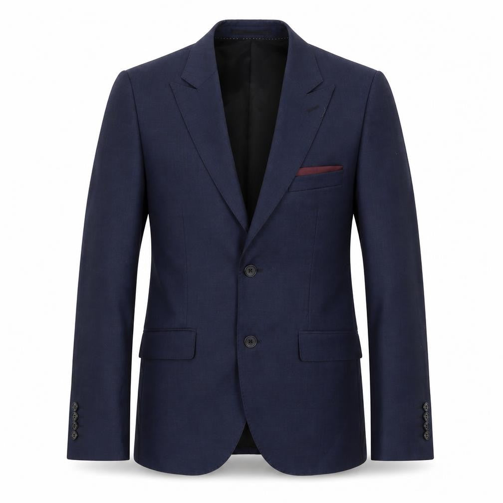 Front view of Topman men’s blue jacket suit jacket, size S