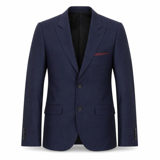 Front view of Topman men’s blue jacket suit jacket, size S