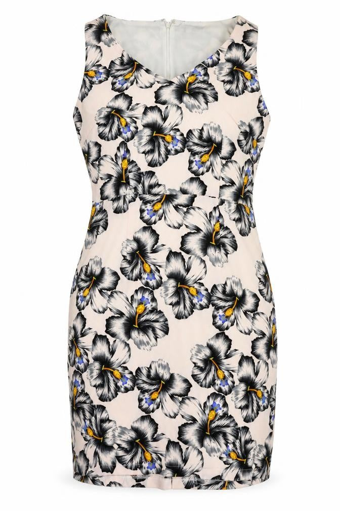 Poppy Lux Womens Pink Floral  Sheath  Size 12