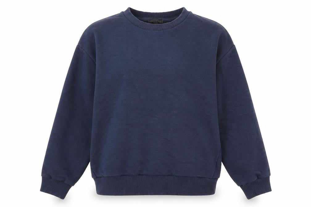 Front view of Topshop women’s blue jumper, size UK 12
