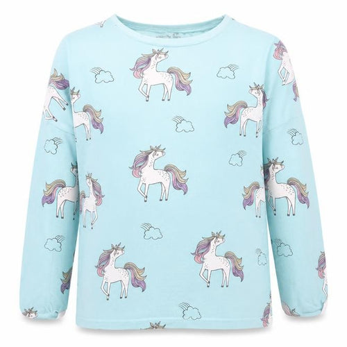 NEXT Girls Blue Animal Print  Top Pyjama Top Size 13 Years