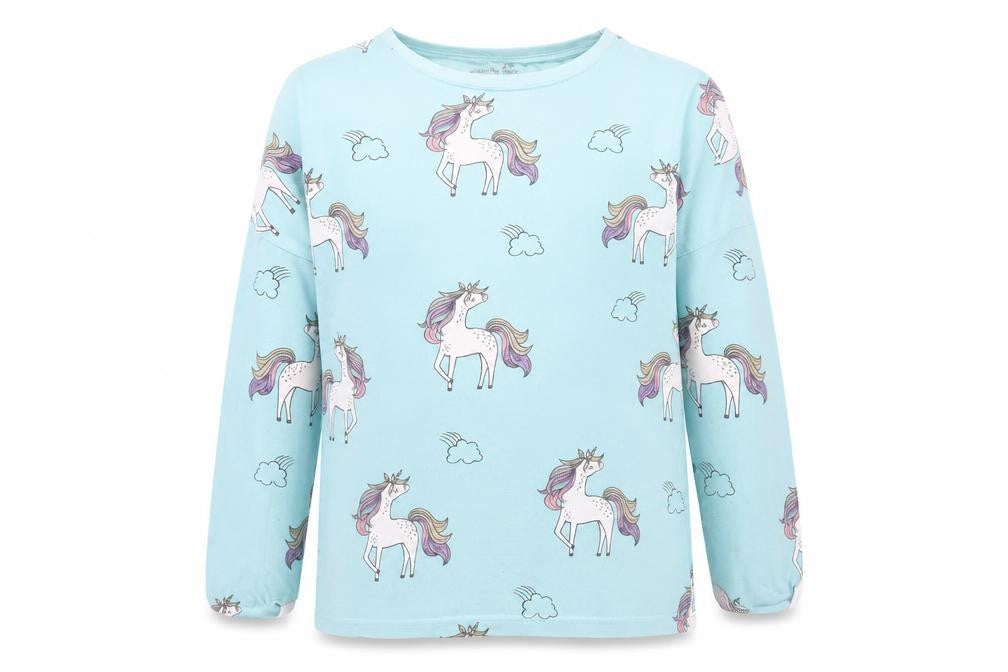 NEXT Girls Blue Animal Print  Top Pyjama Top Size 13 Years