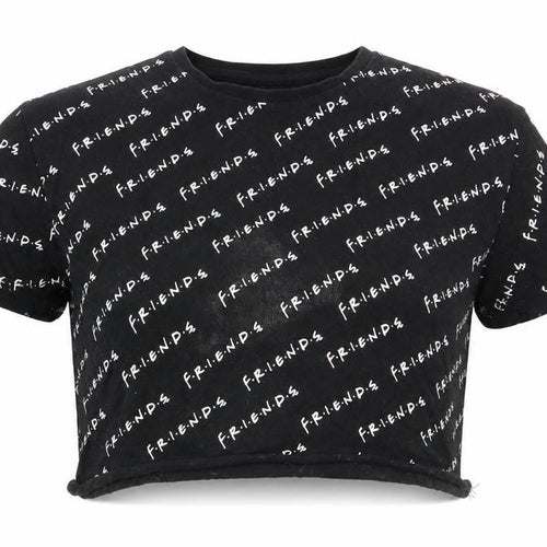 Asda George Girls Black Geometric  Basic T-Shirt Size 10-11 Years  - friends