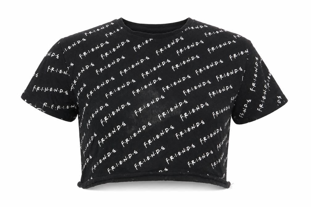 Asda George Girls Black Geometric  Basic T-Shirt Size 10-11 Years  - friends